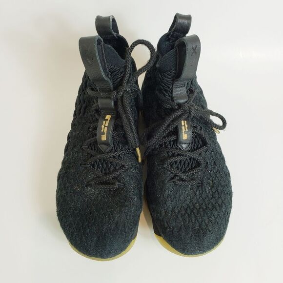 Nike CLEARANCE  Lebron 15 GS Black Sneakers 7Y or Wms 8.5 - Picture 4 of 10